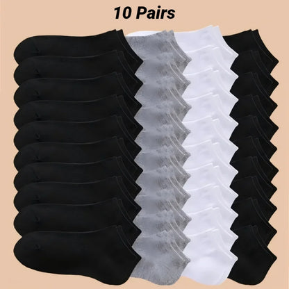 Solid Color Ankle Boat Socks Low Cut Short Style Comfortable Fashionable For Men Women Spring Summer Round Neck Casual