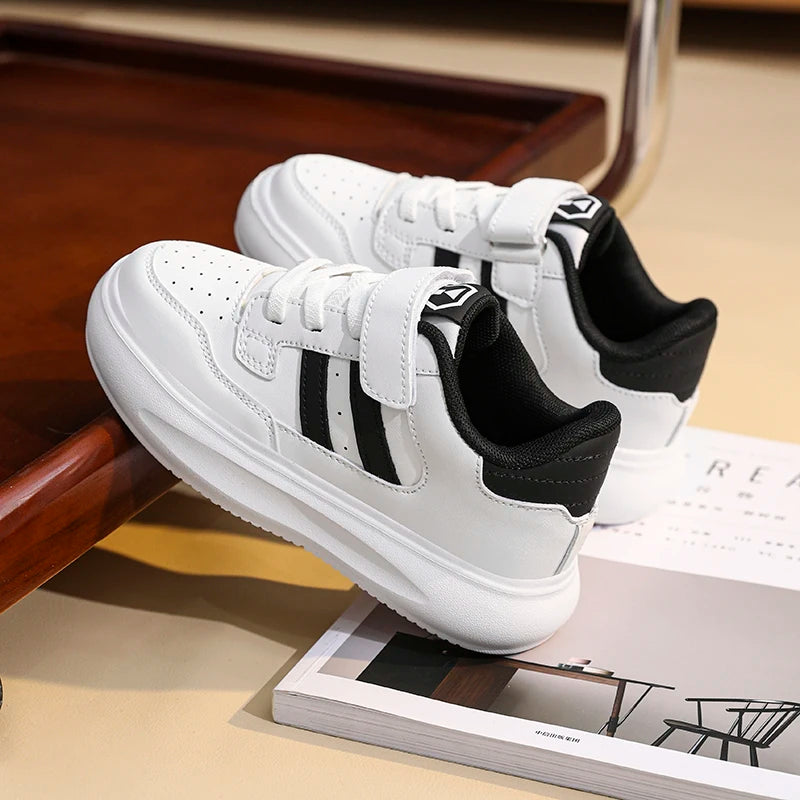 Children's Sneakers Kids Fashion Design Black White Non-slip Casual Shoes for Boys Girls Breathable Sneakers Toddler Outdoor