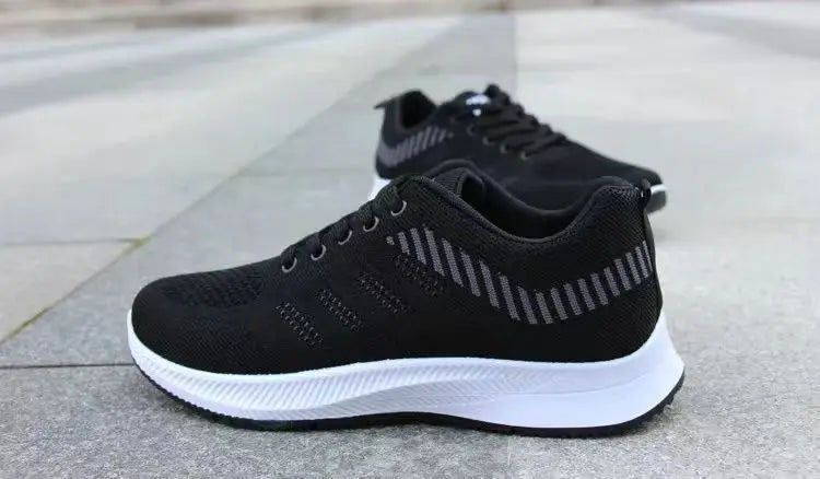 2025 Summer Unisex Mesh Casual Sneakers Outdoor Breathable Light Lace Up Casual Shoes for Men Flat Walking Training Sports Shoes