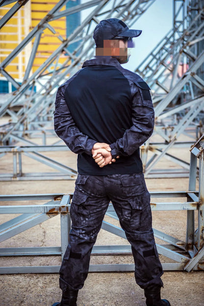 Men Tactical Suits Outdoor Paintball Clothing Uniform Shooting Combat Camouflage Shirts Cargo Knee Pads Pants