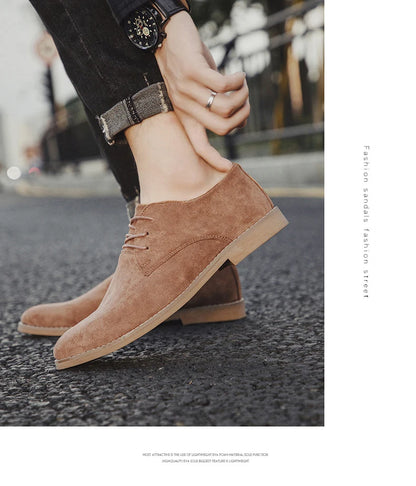 Luxury Men Derby Shoes High Quality Suede Leather Shoes for Men Business Casual Shoes Lace-Up Men Party Wedding Shoes Large Size
