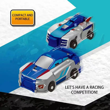 Magnetic 2-in-1 Transforming Car Toy for Kids – Unicorn & Dinosaur Robot, DIY Impact Deformation Racing Educational Gift