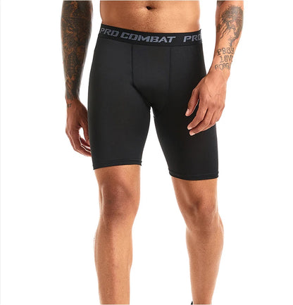 Men's Sports Leggings, Bottoming Shorts, Quick-drying Stretch Fitness, Running, Track and Field, Basketball Training, Compressio
