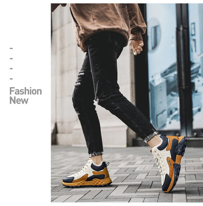 Men Platform Warm Cotton Shoes Male Thick Sneakers Winter Vulcanized Shoes Men Fashion Casual Running Shoe High Top Snow Boots