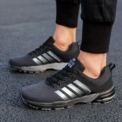 New men's women's flying mesh surface spring summer breathable casual sports shoes flat vulcanized couple running big size48
