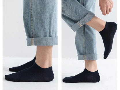 Solid Color Ankle Boat Socks Low Cut Short Style Comfortable Fashionable For Men Women Spring Summer Round Neck Casual