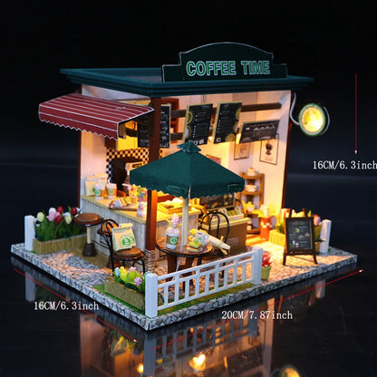 Wooden Miniature Doll House Kit 3D Puzzle Assembly Building Model Toy Home Bedroom Decoration With Furniture Adult New Year Gift