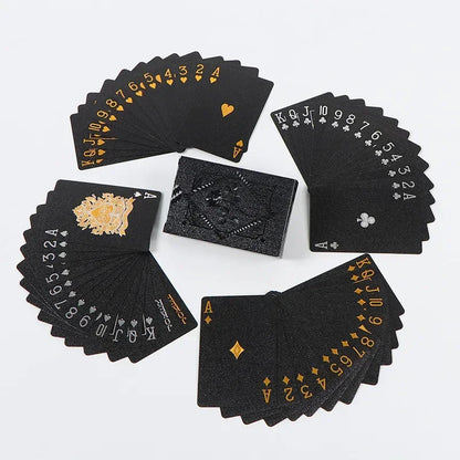1PcsColor Black Gold Playing Card Game Card Group Waterproof Poker Suit Magic Dmagic Package Board Game Collection Entertainment