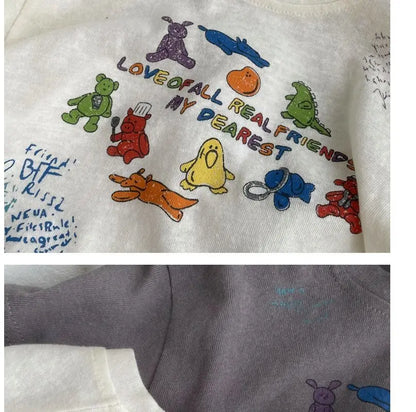 2025 Cartoon Baby T-shirts Korea Style Children's Baby Short Sleeve Printing Tees For Boys Girls