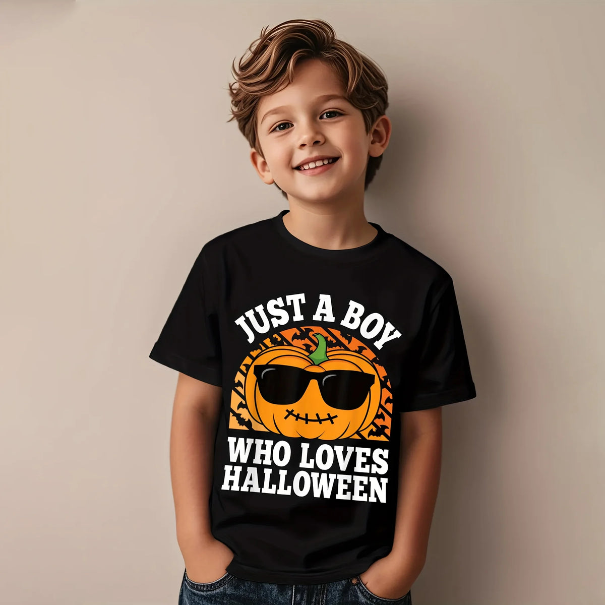 Girl Clothes Funny Terror Pumpkin Graphic T Shirt Boys Girls Halloween Short Sleeve Tops Tees 2-10Y Halloween Gift Party T-Shirt
