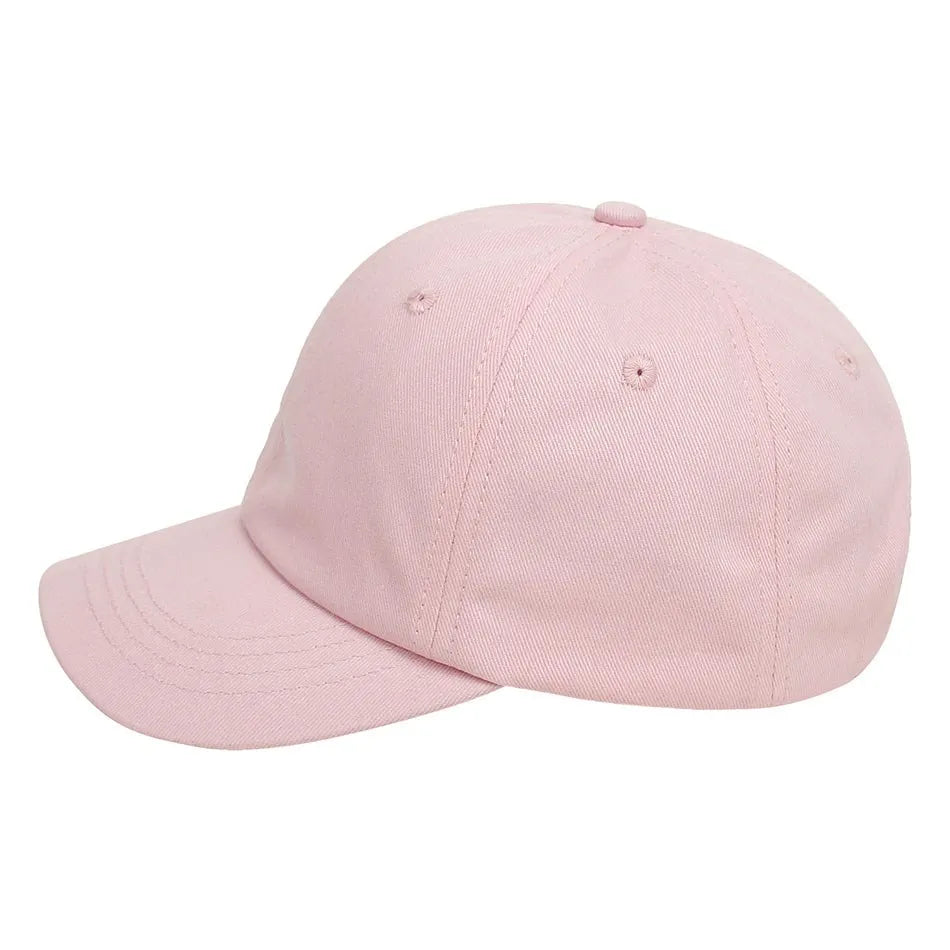 Kids Baseball Cap Low Profile Sun Hat for Boys and Girls Soft Cotton Pink Black White Gray for Baby Children