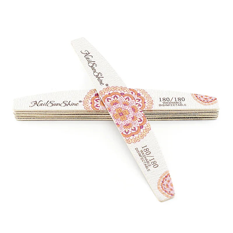 3/5pcs Lot New Nail File Flower Printed Nail Buffer Colorful Lime A Ongle 80/100/150/180/240 Professional Manicure Tools Uñas