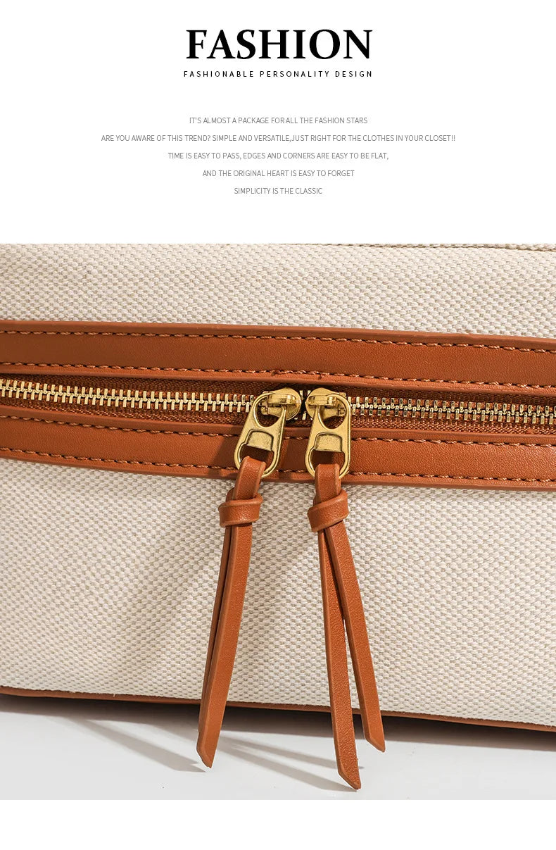 Fashion Box Women Handbags Designer Thick Canvas Shoulder Crossbody Bags Casual Spring And Summer Small Purses 2024 Bolso Mujer