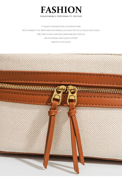 Fashion Box Women Handbags Designer Thick Canvas Shoulder Crossbody Bags Casual Spring And Summer Small Purses 2024 Bolso Mujer