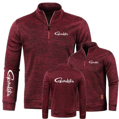 Sweatshirts Half Zipper Soft Fleece Turtleneck Sweater Gamakatsu Fishing Mens Pullover Jersey Casual Knit Sportwear Streetwear