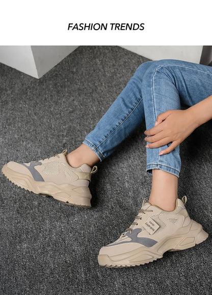 New Fashion 2024 Women's Safety Shoes Sneakers Women Anti-smash Anti-puncture Security Boots Protective Shoes Breathable