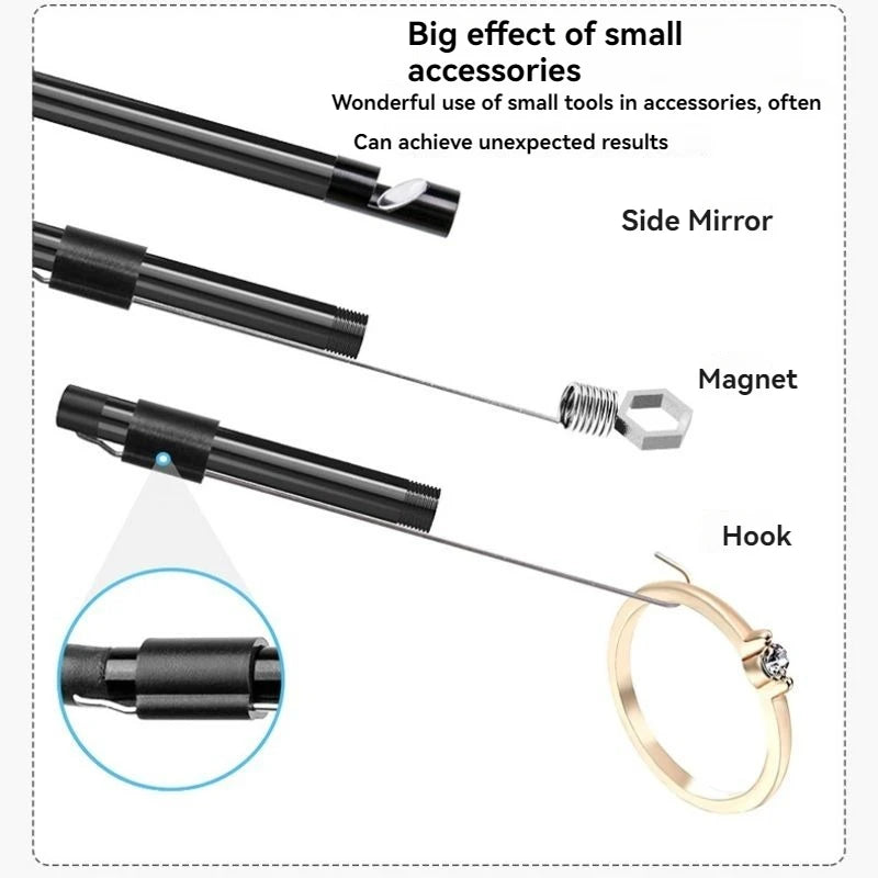5.5/8MM TYPE-C Android Endoscope Camera IP67 Waterproof 6 LED Adjustable  Borescope Mini Camera for Pipeline Inspection