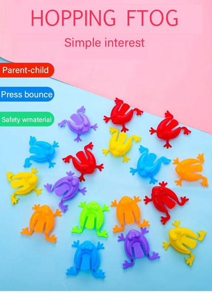 20 Pcs Springing Frog Fidget Toys Fun and Stress Relief for Kids Perfect for Birthday Gifts Party Favors and Classroom Rewards