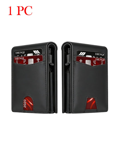Luxury Brand Mens Wallets Money Bag RFID Bank Credit Card Holder Case Purse Carbon Fiber Leather Bifold Wallets for Men Carteras