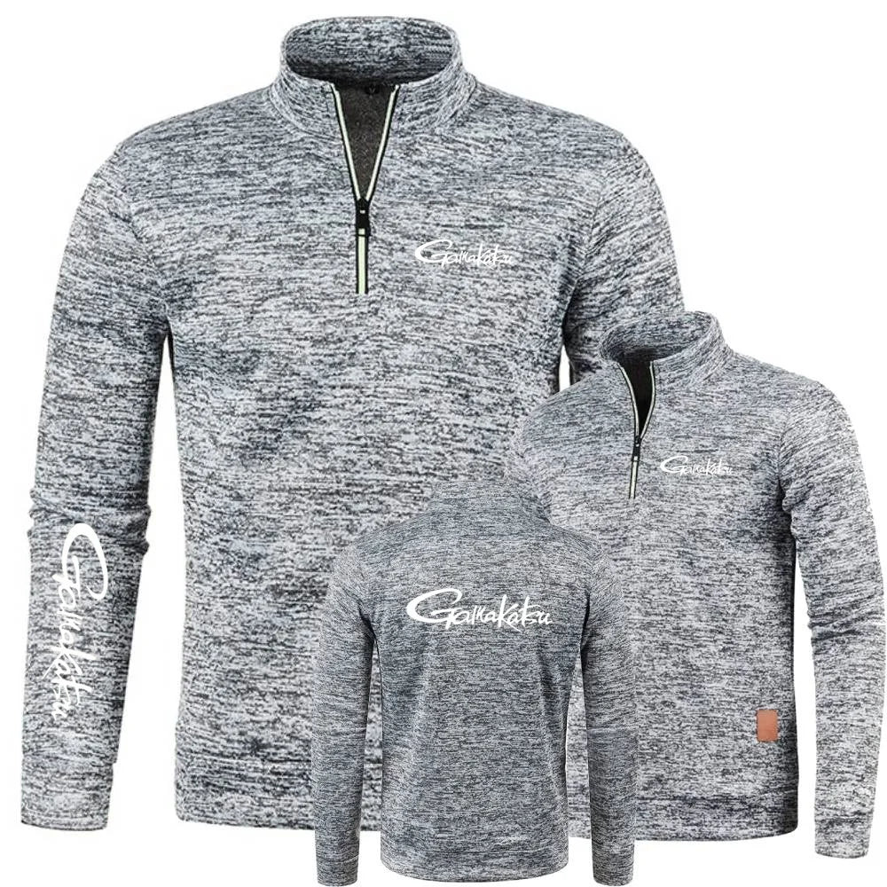 Sweatshirts Half Zipper Soft Fleece Turtleneck Sweater Gamakatsu Fishing Mens Pullover Jersey Casual Knit Sportwear Streetwear