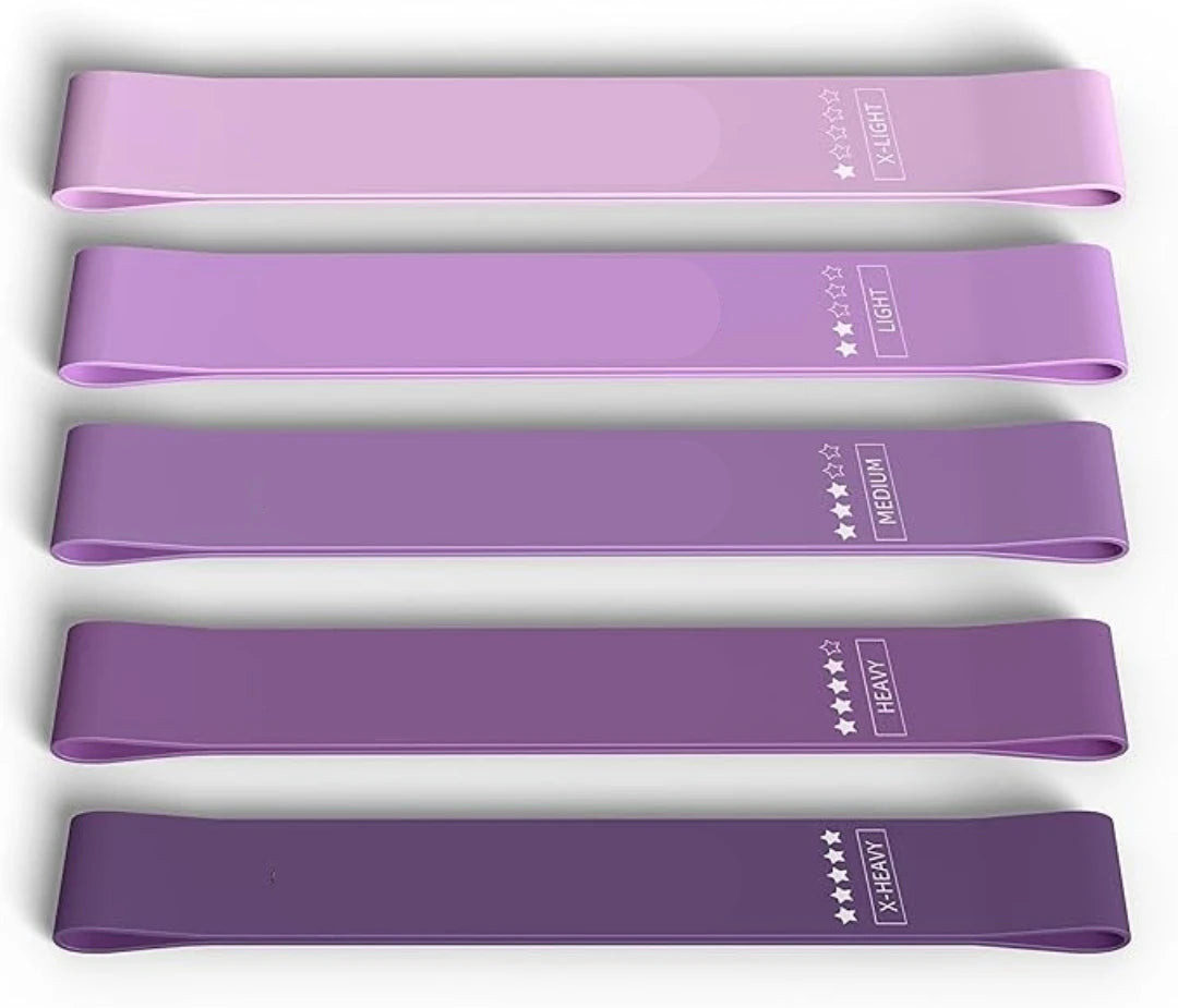 Resistance Loop Exercise Bands, Resistance Bands Exercise Bands for Home Fitness, Stretching, Strength Training, Set of 5