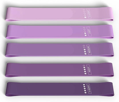 Resistance Loop Exercise Bands, Resistance Bands Exercise Bands for Home Fitness, Stretching, Strength Training, Set of 5