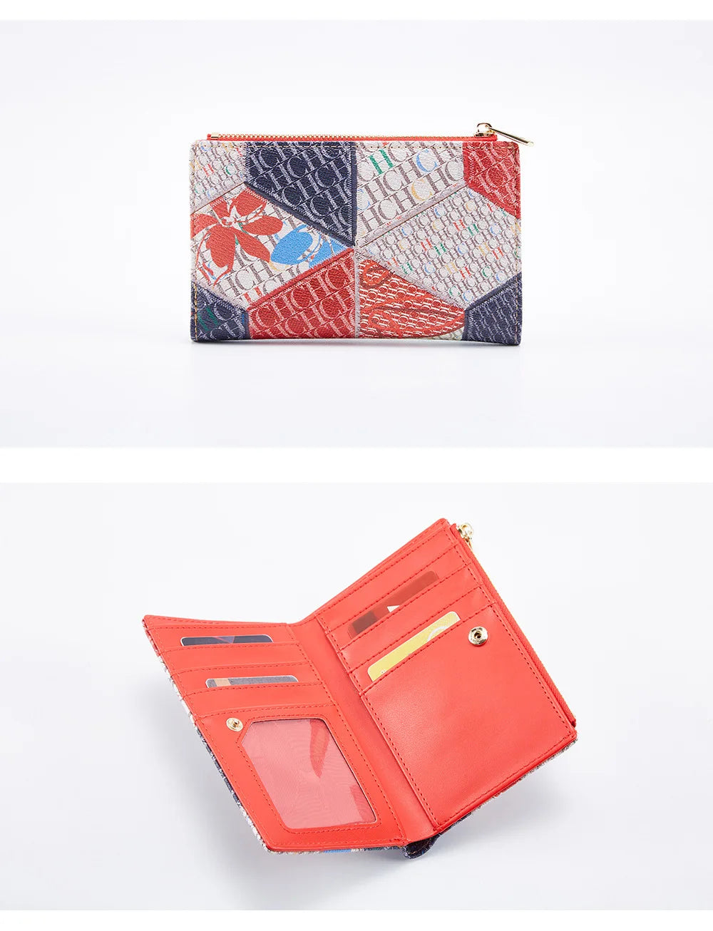 Carolina Herrera NEW Women's Cartoon Long Wallet, Classic PVC Fashion Simple Lightweight All-Match Purse