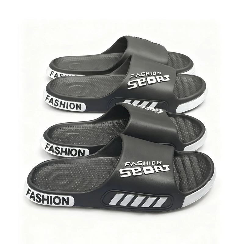 Big Size 48-49 Men Slippers Summer Flat Sole Home Slippers For Women Man Open Toe Trend Slides Couple Light Beach Shoes Sandals