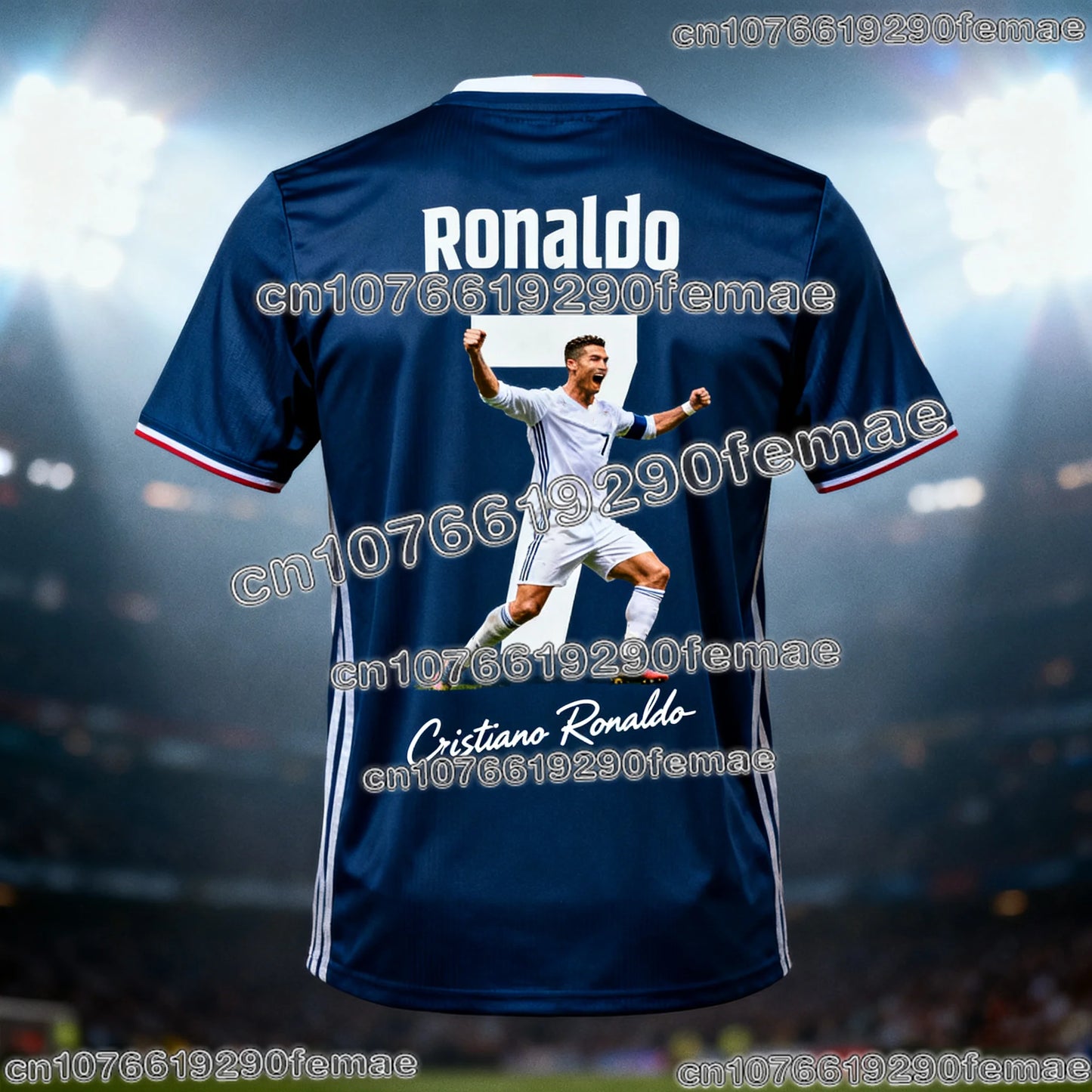 2026 New Ronaldo #7 3D Print Soccer Football T Shirt Men Women Boys Girls Training Top Comfortable Casual Sportswear