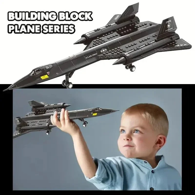 Creative Military SR-71 Blackbird Spy Plane  Building Blocks SetsMOC Kit Assembly Bricks STEM Learning Toys Gift for Children