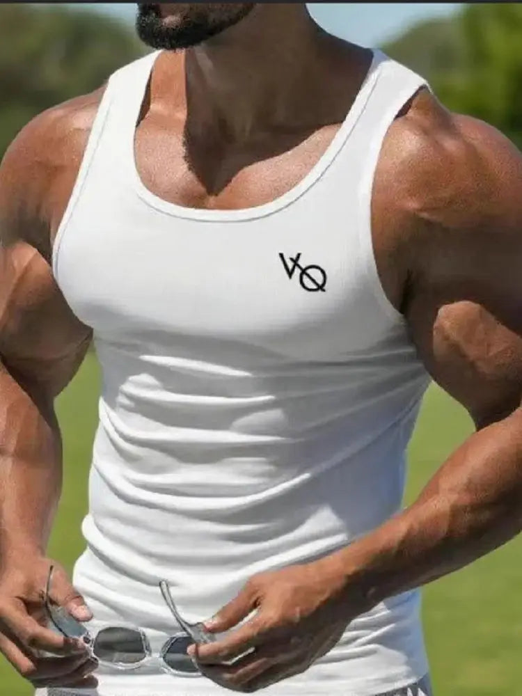 2026 Men's Summer Tank Top 2025 Sleeveless Square Collar Gym Exercise T-Shirt Breathable Comfortable Casual Sports Vest for Men