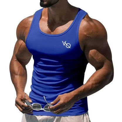 2026 Men's Summer Tank Top 2025 Sleeveless Square Collar Gym Exercise T-Shirt Breathable Comfortable Casual Sports Vest for Men