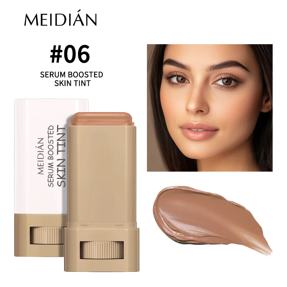 Bronze Foundation Stick Serum Boosted Skin Tint Silky Texture Moisturizing Coverage Concealer Base Even Skin Tone Makeup