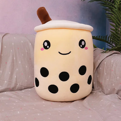 24/70CM Real-life Bubble Tea Plush Toy Boba Milk Tea Plushie Toy Soft Stuffed Hug Pillow Balls Bubo Tea Cup Cushion Gift Girl