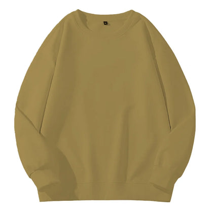 400g Heavy Weight Round Necked Sweatshirts Loose Solid Color  for Spring Autumn Men women's Casual Sports Top Pullover M-4XL