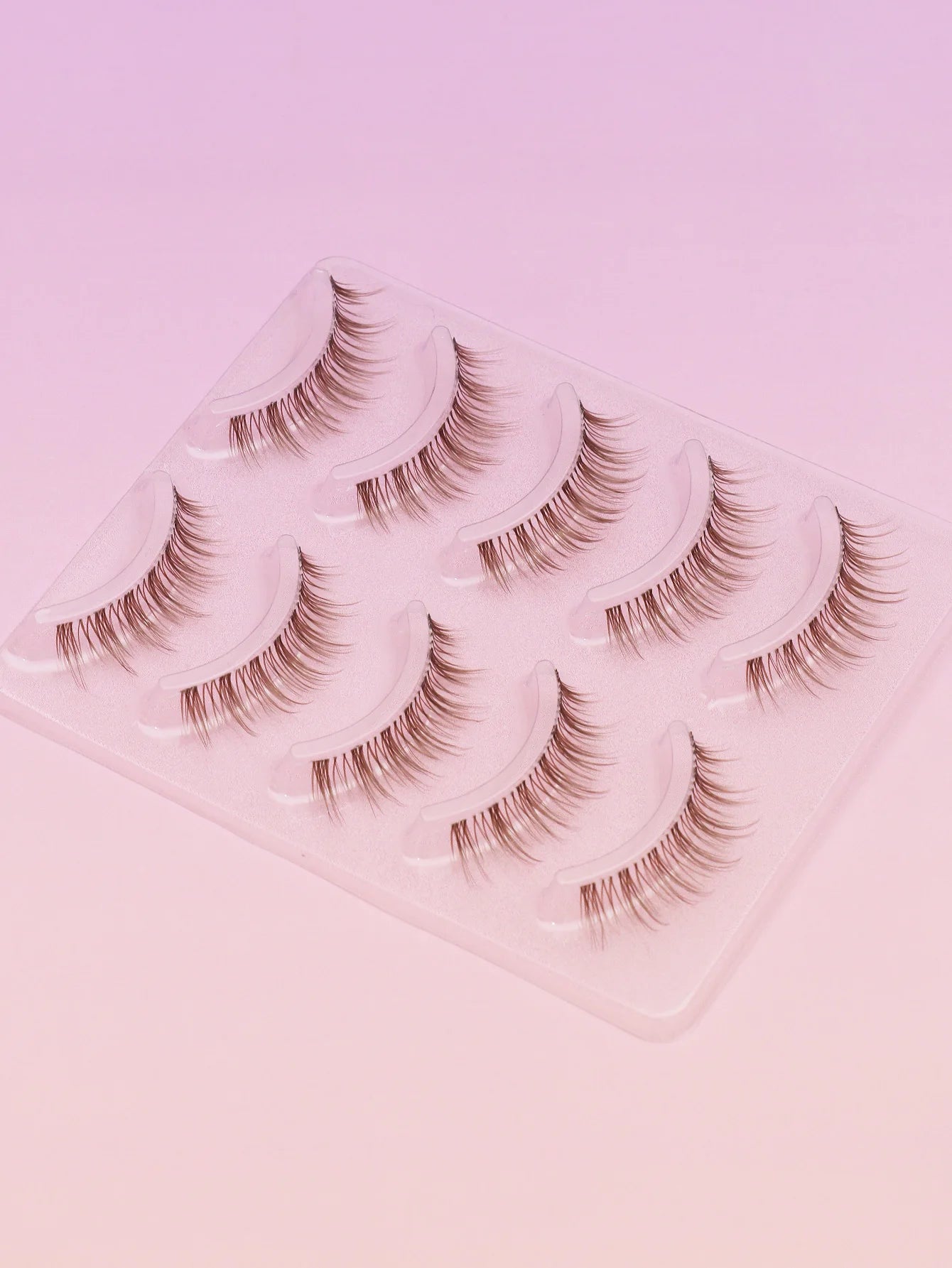 C curl 5Pairs brown style Eyelash Extension Winged Individual Lashes Natural Segmented Eyelash Bundles Makeup Tools