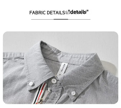 Fashionable Retro Striped Men's Long Sleeve Shirt Casual Handsome Outerwear Korean Style Spring Autumn Wear from Mainland China
