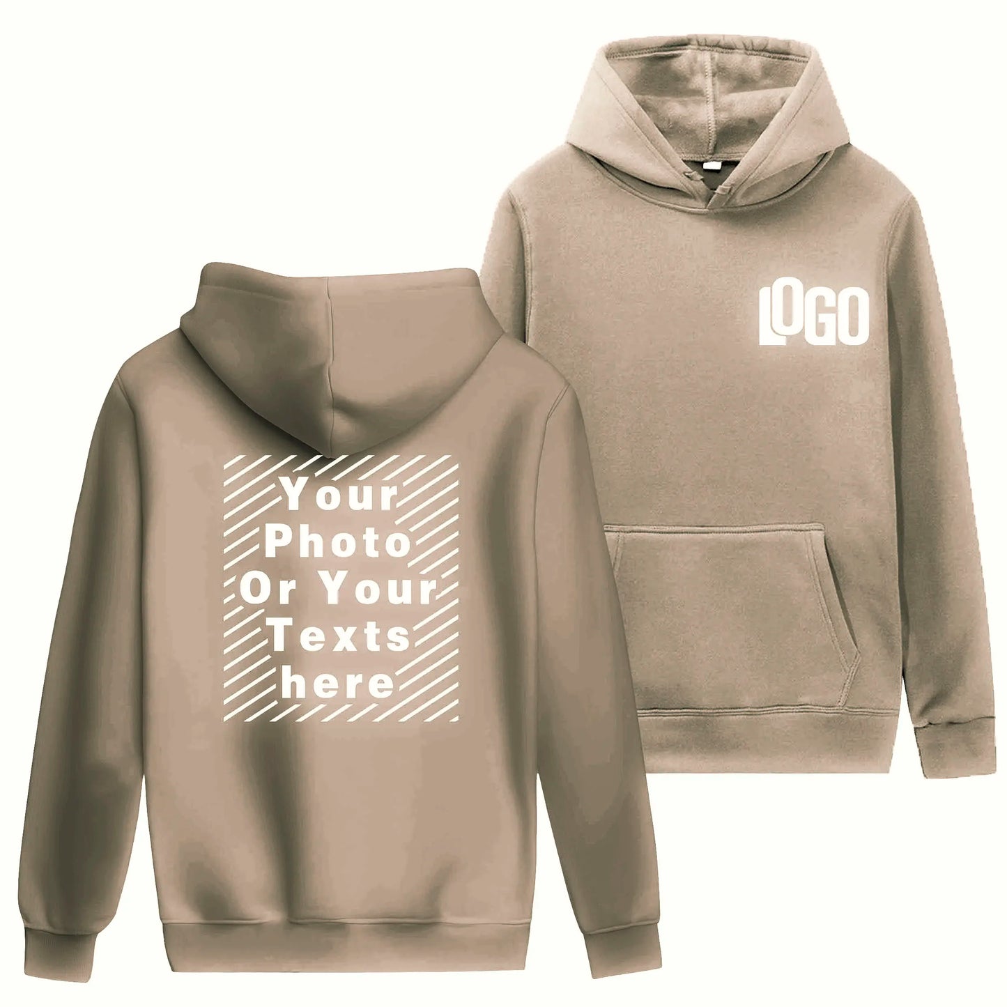 Customized printed hoodies for men and women, loose casual wear, long sleeved hooded sweaters, personalized streetwear