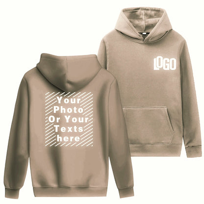 Customized printed hoodies for men and women, loose casual wear, long sleeved hooded sweaters, personalized streetwear