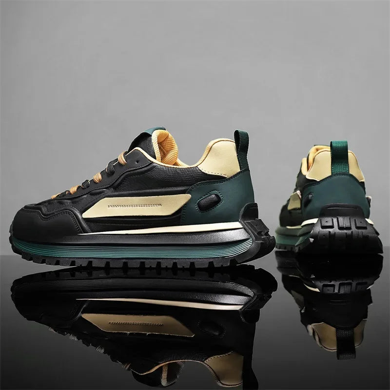 2025 New Spring Men's Breathable sneakers Casual Sports Shoes with Anti slip Soft Bottom White Shoes Men's Trendy Daday Shoes