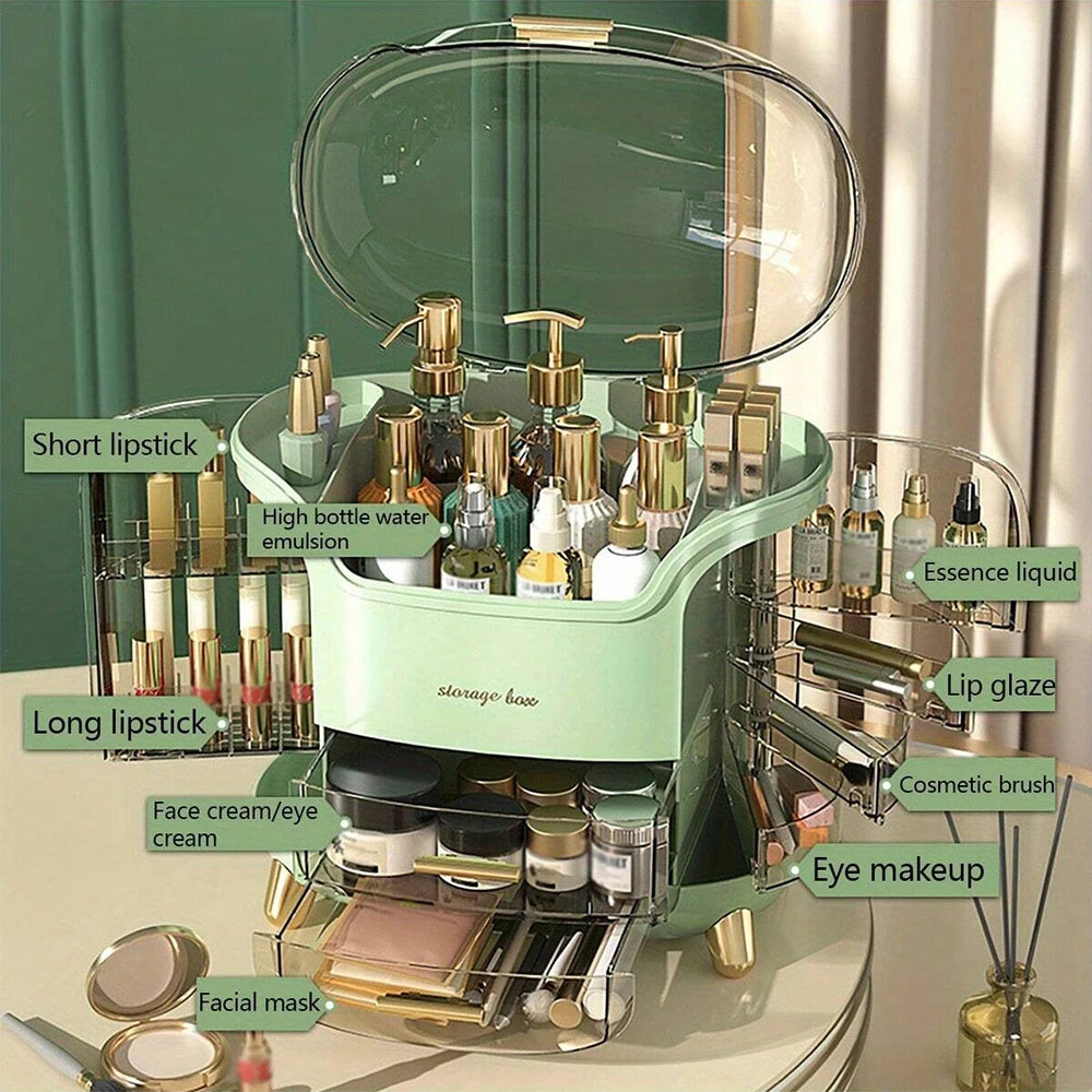 Cosmetic storage mask desktop organizer makeup box dustproof large capacity multifunctional household cosmetic storage box