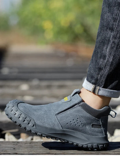 Men Safety Boots Welder Safety Shoes Anti-Smash Indestructible Safety Shoes Men Work Boots Steel Toe Security Boots Footwear