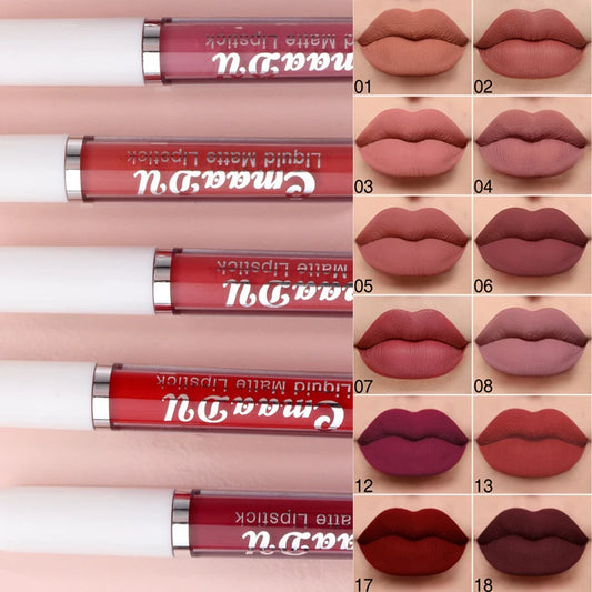1/3pcs Matte Lipstick Set Liquid Waterproof Velvet Sexy Red Lip Gloss Kit Makeup Lasting Non-stick Cup Lip Tint Beauty Cosmetics