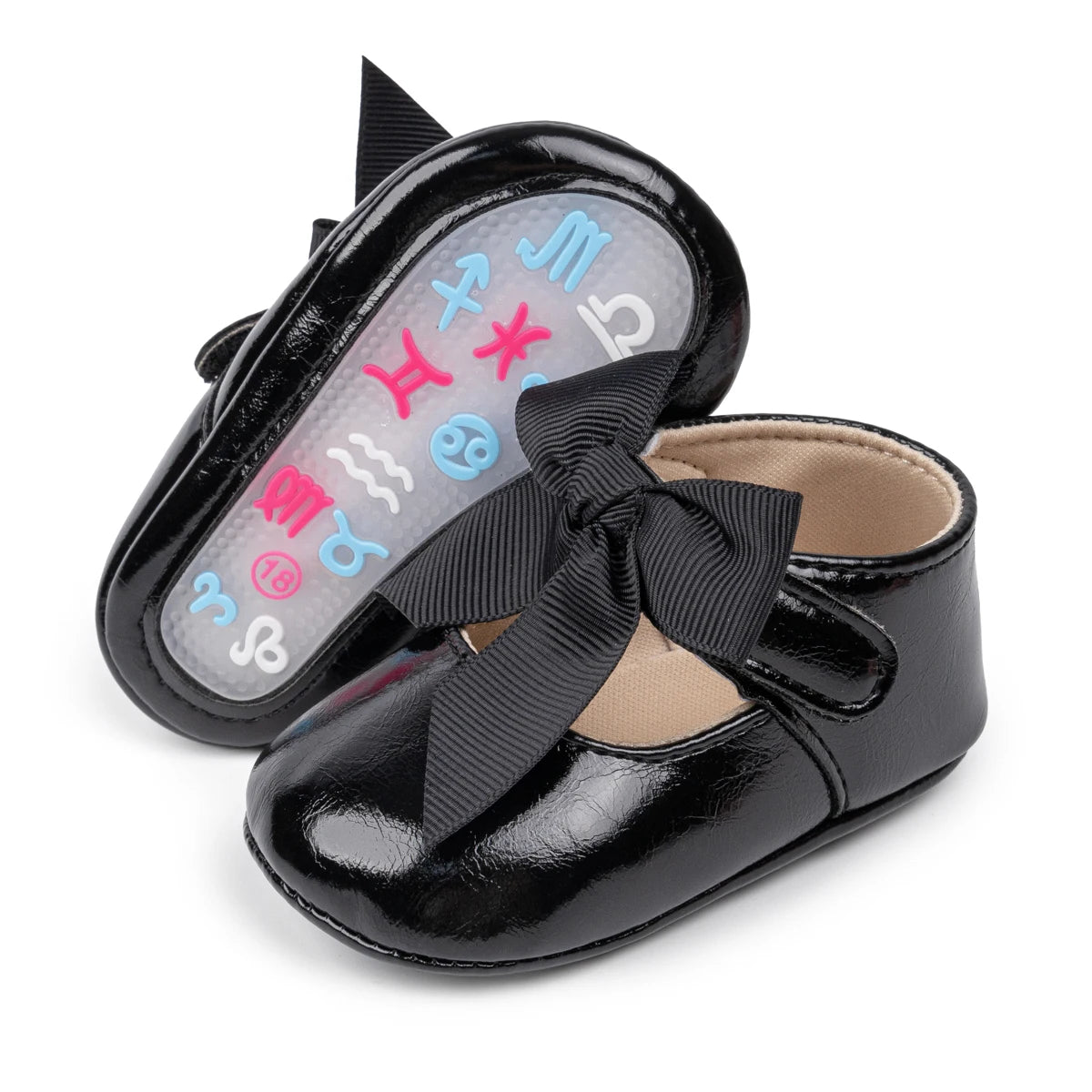 Fashion Baby Girl Casual Leather Shoes Exquisite Lace Bowknot Solid Color Princess Wedding Walking Shoes Soft Non-slip Flat Sole