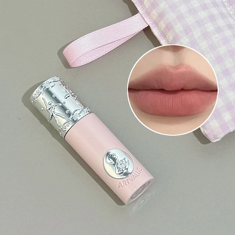 NICEKEY Pink Ballet Makeup Box Include 1*Lip mud,1*Pressed Powder,1*Highlight Powder,1*Eyeshadow Palette Powder With Necklace