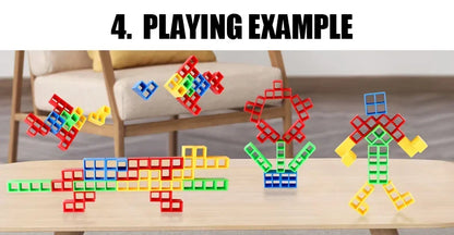 Jigsaw Building Block Toys, Fun Balance Stacking Games, Construction Board Games Russian Building Block Children's Tabletop Toys