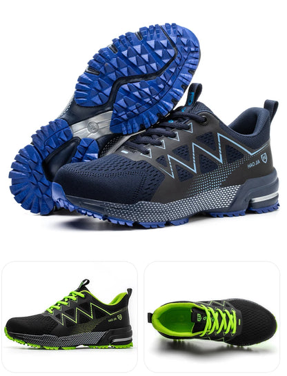 ZLMY Fashion Safety Shoes Men Steel Toe Sneaker Puncture Proof Work Boots Anti-smash Man Safety Boots Male Industrial Work Shoes