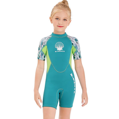 New Jellyfish Neoprene Children Diving Suit Swimwear Girls Short Surfing Swimsuit Wet Suit for Girl Bathing Suit Wetsuit