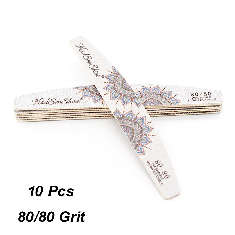 3/5pcs Lot New Nail File Flower Printed Nail Buffer Colorful Lime A Ongle 80/100/150/180/240 Professional Manicure Tools Uñas