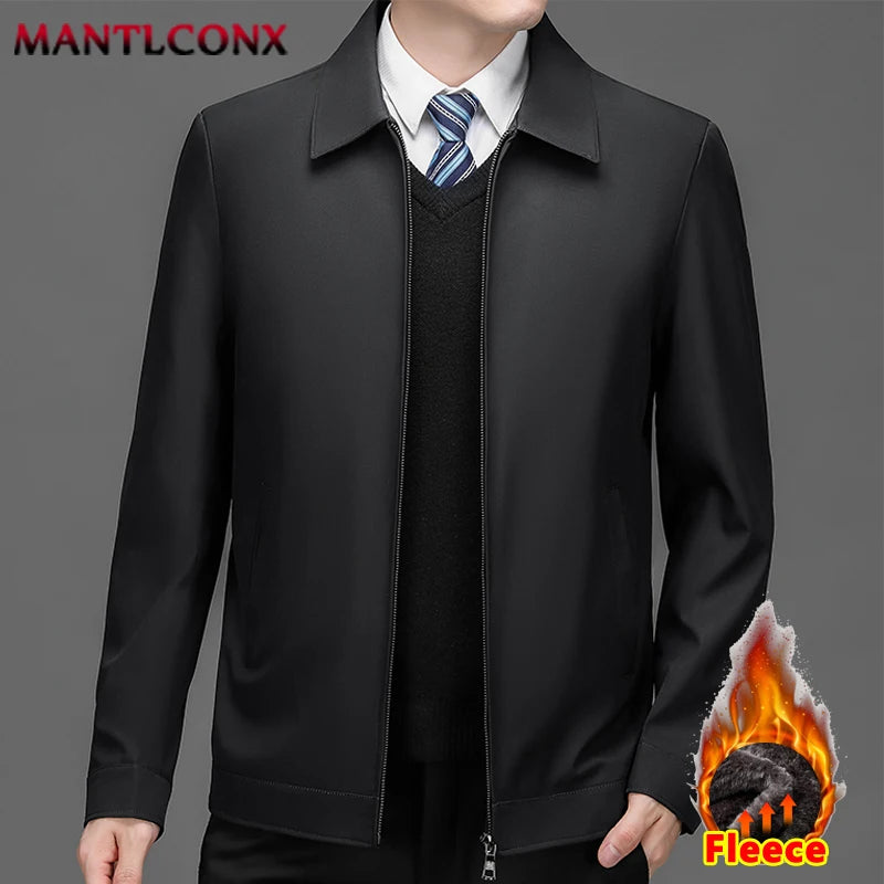 Winter Solid Color Men's Blazers Jacket Thicken Warm Parkas Men's Winter Coat Casual Business Jacket Male Office Dress Coat 3XL